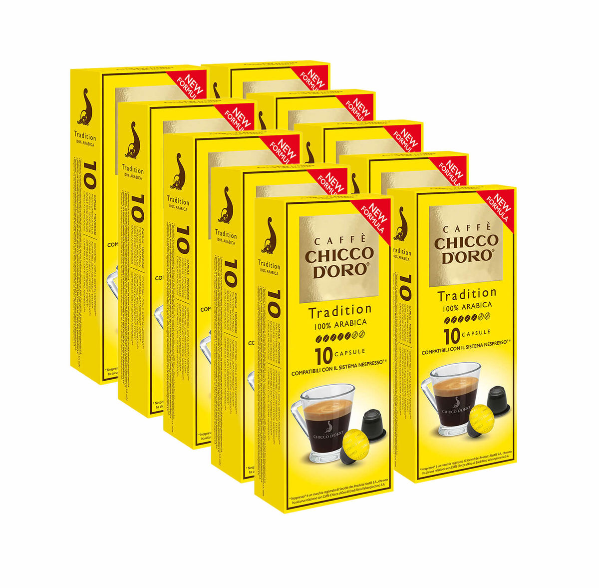 Image of Chicco d'Oro Tradition 100% arabica Kaffeekapsel 10 er Set bei nettoshop.ch