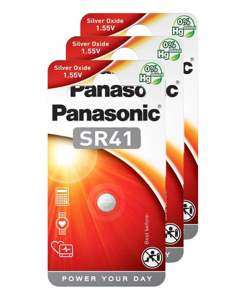 Image of Panasonic 3x SR41 SilberoxiD Uhrenbatterien bei nettoshop.ch