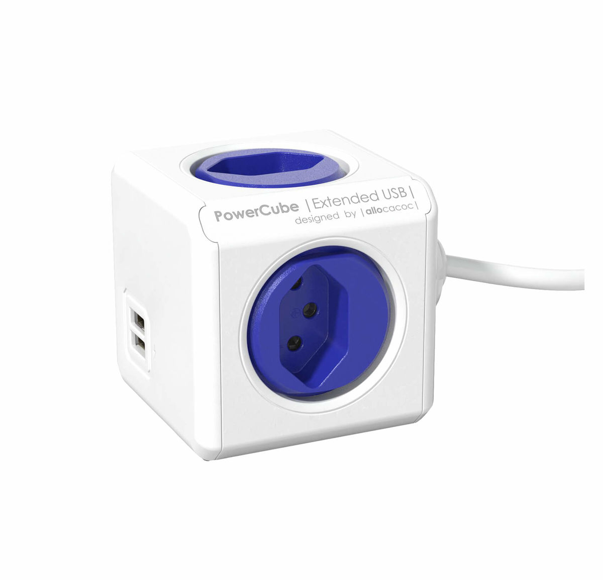 Image of Allocacoc PowerCube Extended USB 1.5m Steckdosenleiste blau bei nettoshop.ch