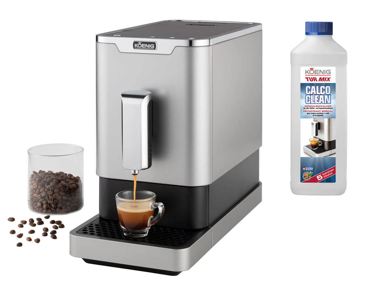 Image of KOENIG Finessa Kaffeemaschine Vollautomat Silber inkl. Entkalker 500ml bei nettoshop.ch