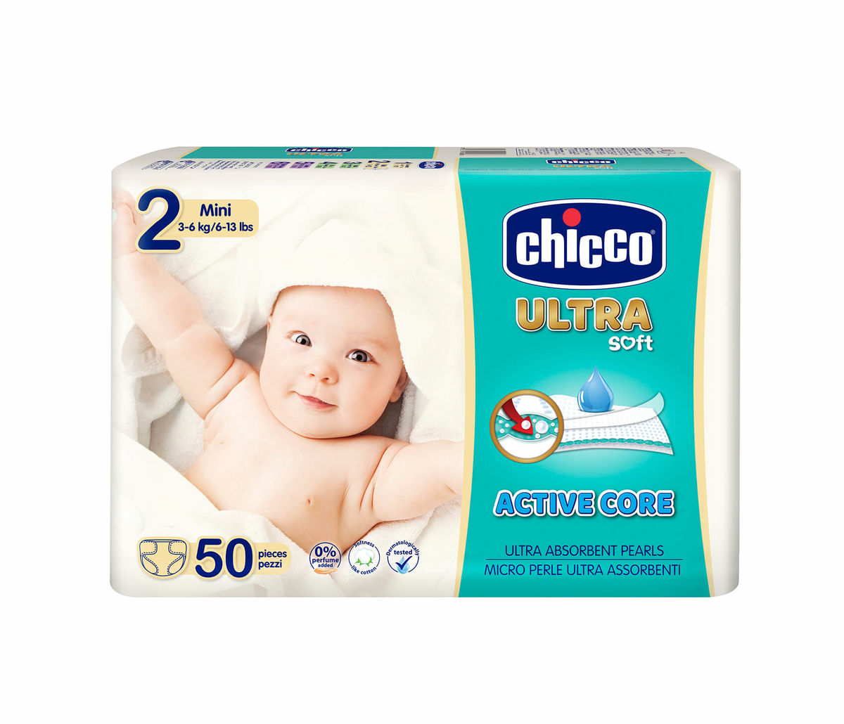 Image of Chicco Ultra Maxi 2 Mini 3-6 kg Windeln 50 Stk bei nettoshop.ch