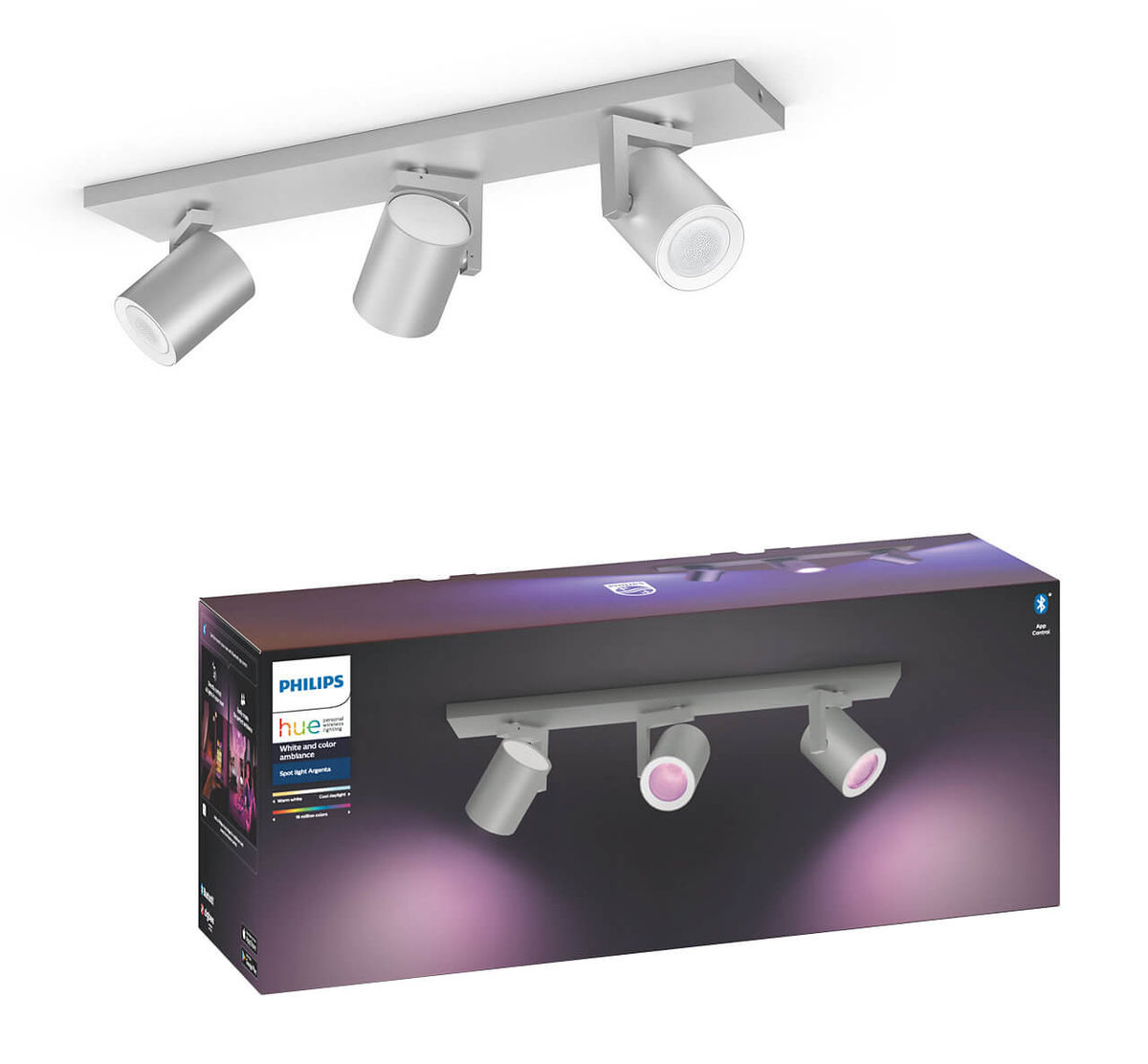 Image of Philips Hue GU10 3flg.Spot silber alu (6.5W) bei nettoshop.ch