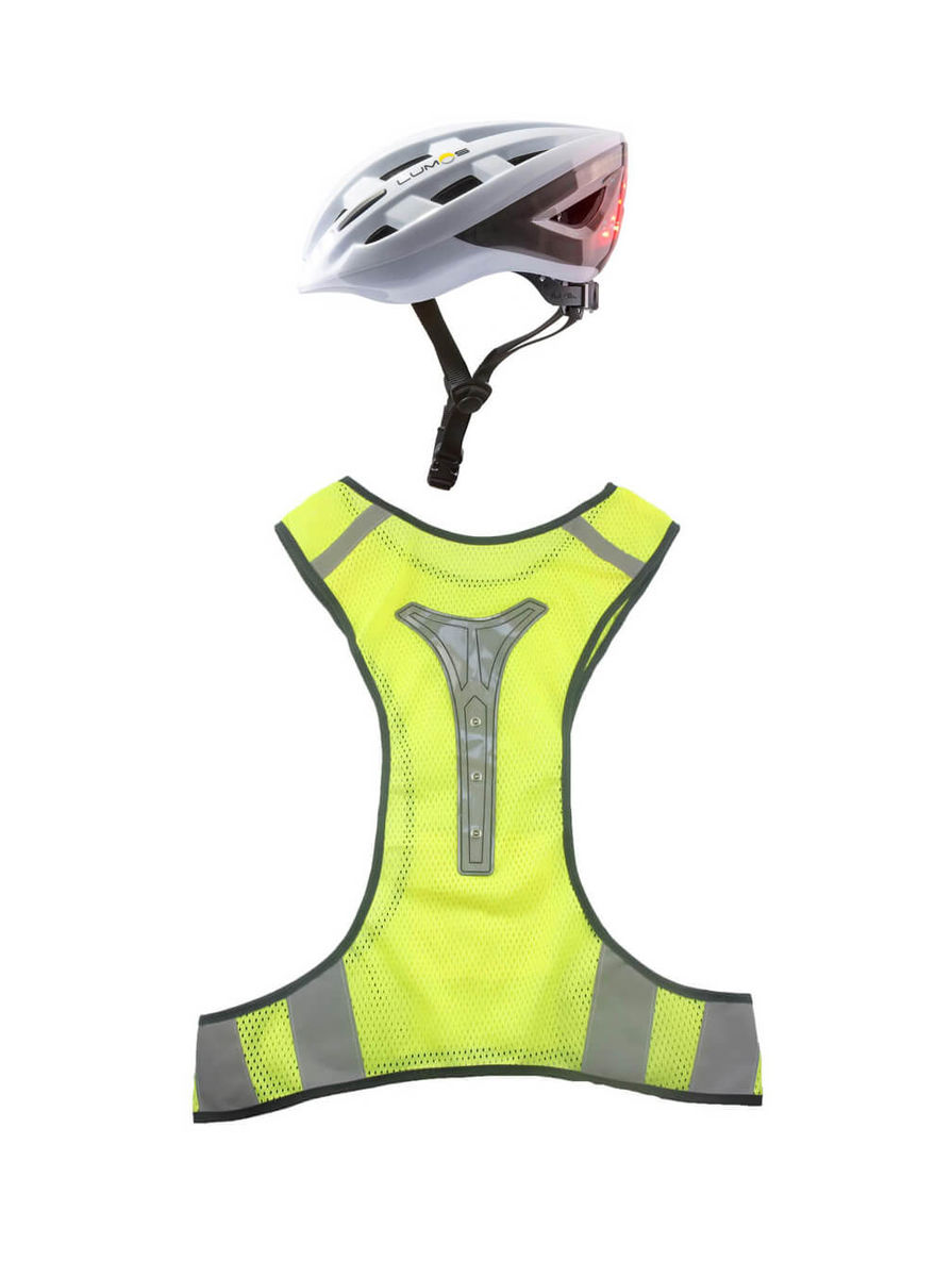 Image of Lumos Fahrradhelm weiss + Leuchtweste bei nettoshop.ch