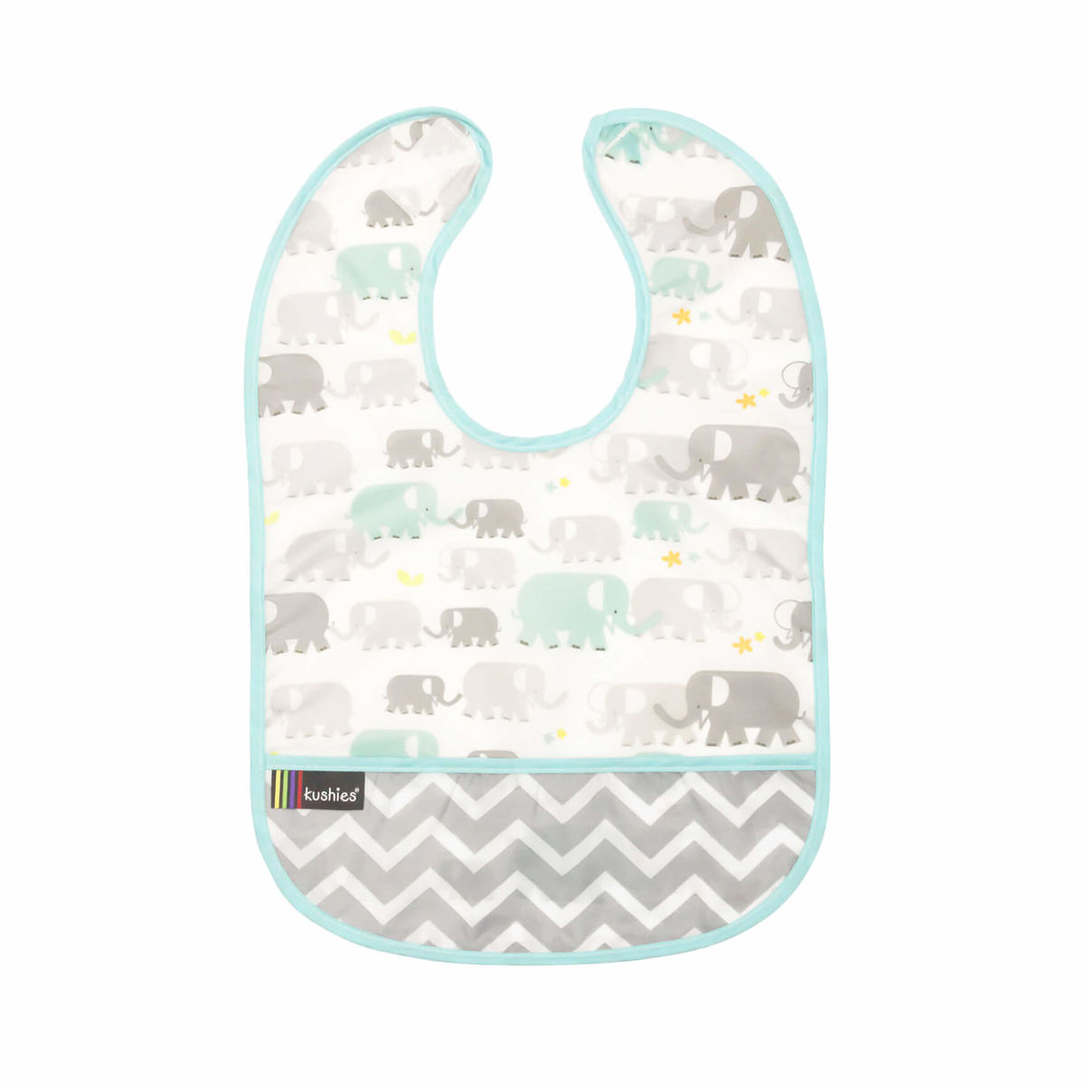 Image of Kushies CleanBib Lätzchen ohne Ärmel 6-12 Monate Elefanten bei nettoshop.ch
