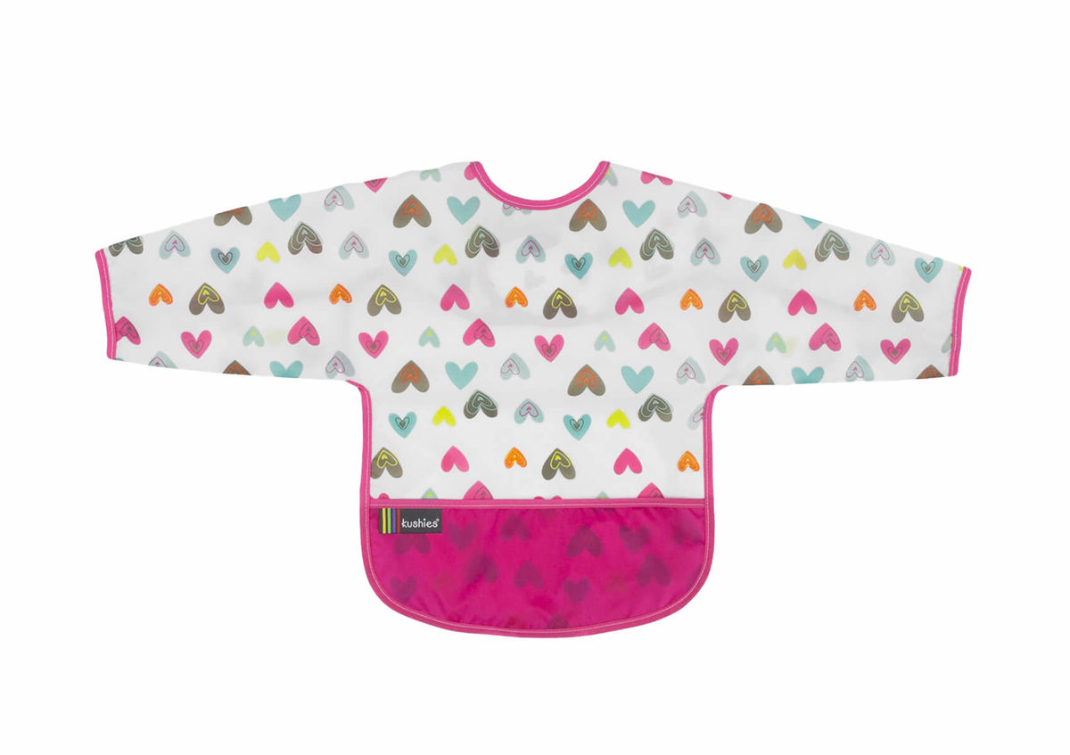 Image of Kushies CleanBib Lätzchen mit Ärmeln 2-4 Jahre Herzen bei nettoshop.ch