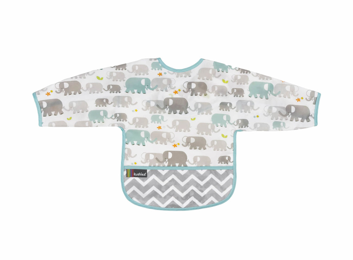 Image of Kushies CleanBib Lätzchen mit Ärmeln 2-4 Jahre Elefanten bei nettoshop.ch