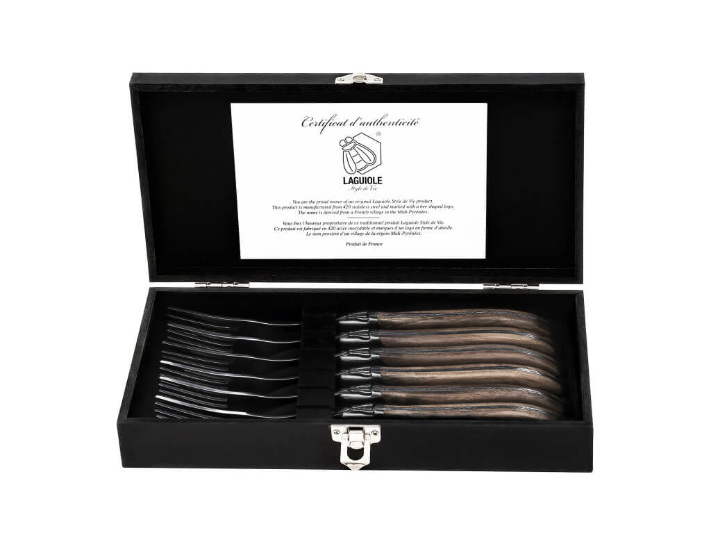 Image of Laguiole Style de Vie Luxury Line Gabeln Olivenholz bei nettoshop.ch