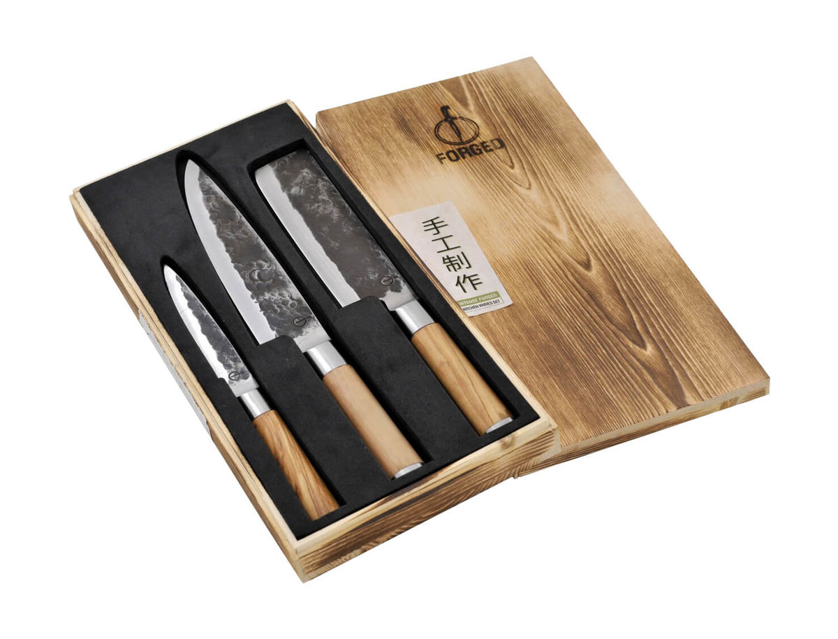 Image of Forged Kochmesser, Hackbeil und Universelles Messer Set 3-teilig bei nettoshop.ch