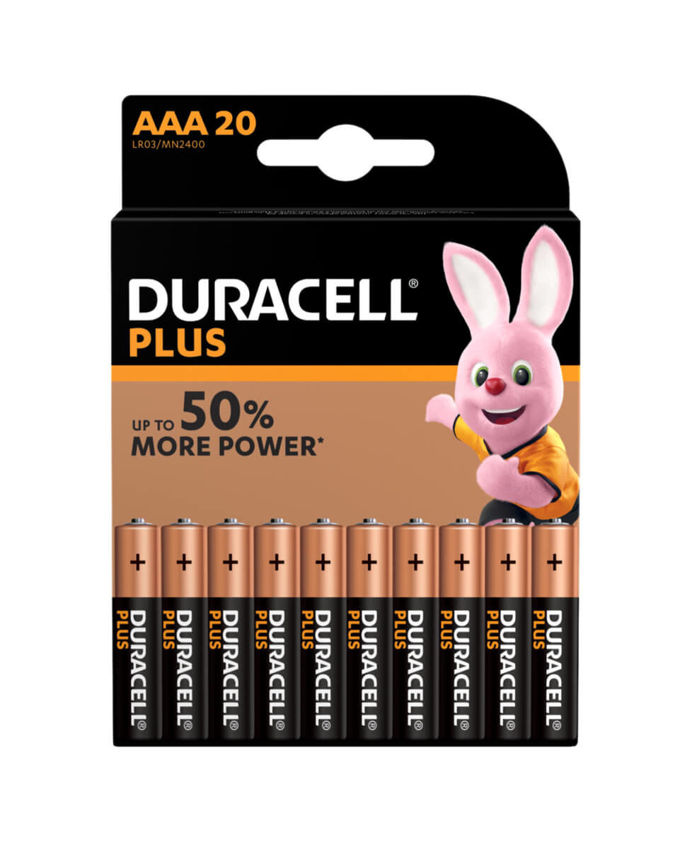 Image of Duracell Plus Power MN2400 / AAA / LR03 20 Stück Batterien bei nettoshop.ch