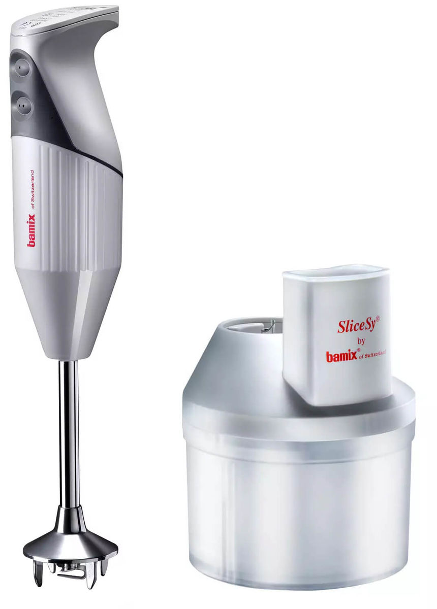 Image of Bamix 180 Deluxe Softgrip Mixer weiss inkl. Slicesy bei nettoshop.ch