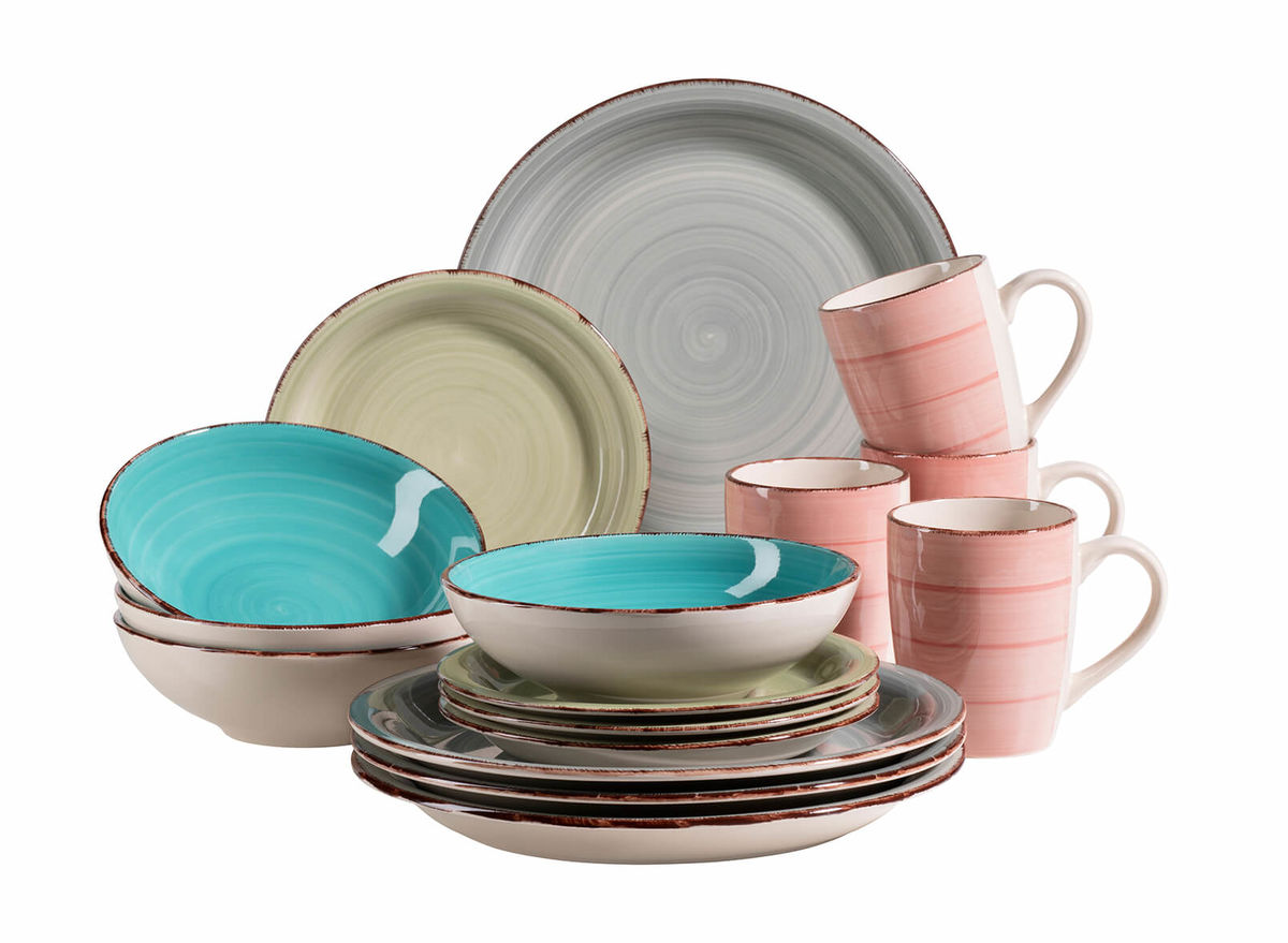 Image of Mäser Lumaca 16-teiliges Geschirr-Set farbig bei nettoshop.ch