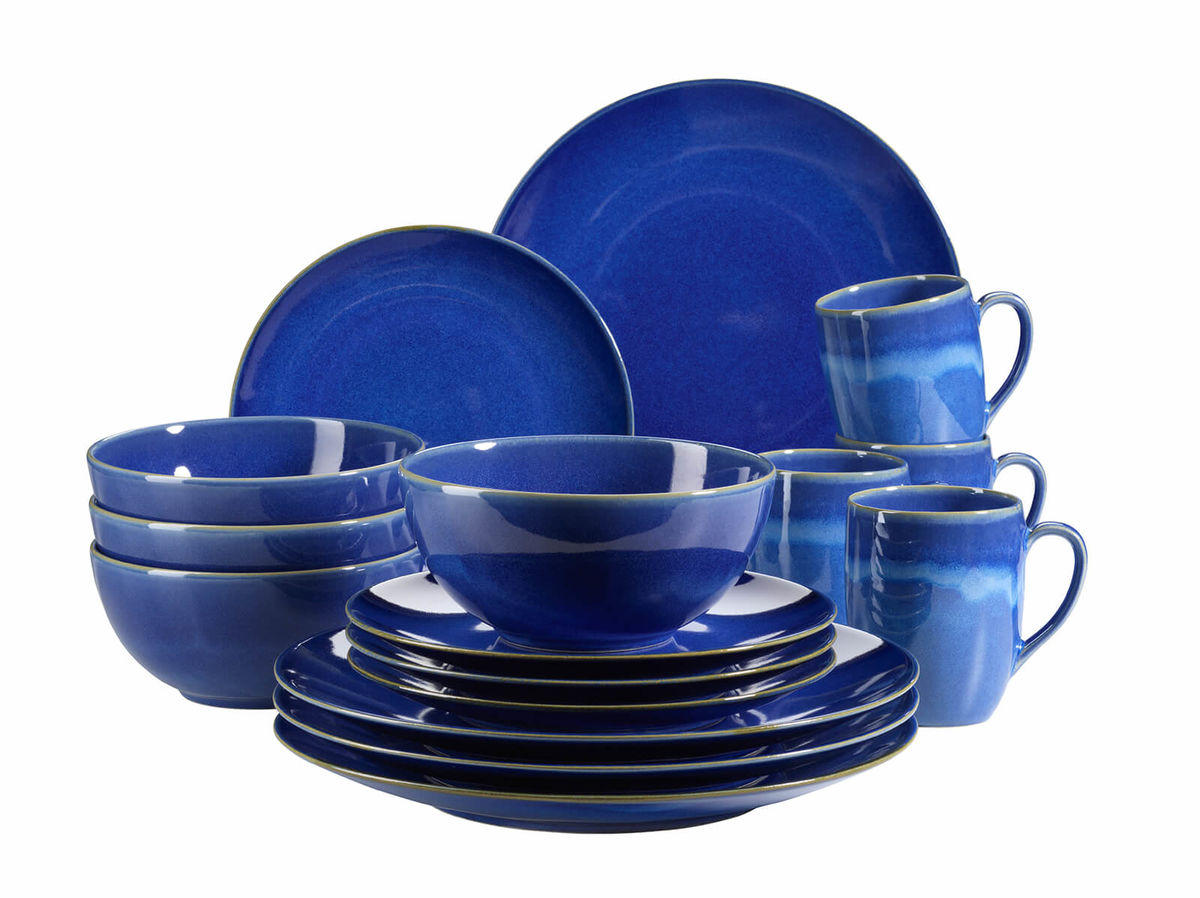 Image of Mäser Ossia 16-teiliges Geschirr-Set dunkelblau bei nettoshop.ch
