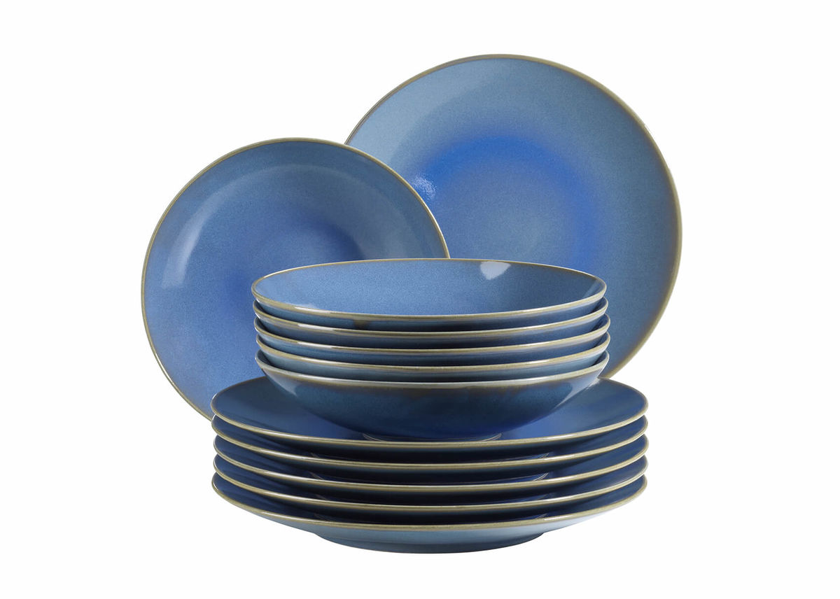 Image of Mäser Ossia Tafelservice 12-teiliges Teller-Set hellblau bei nettoshop.ch