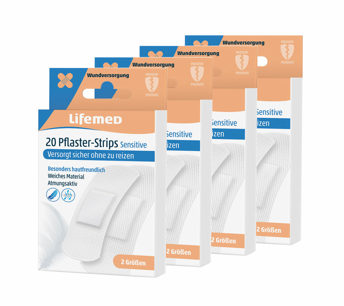 Image of Lifemed Sensitive 80 Stk. Pflaster-Strips, 2 Grössen bei nettoshop.ch