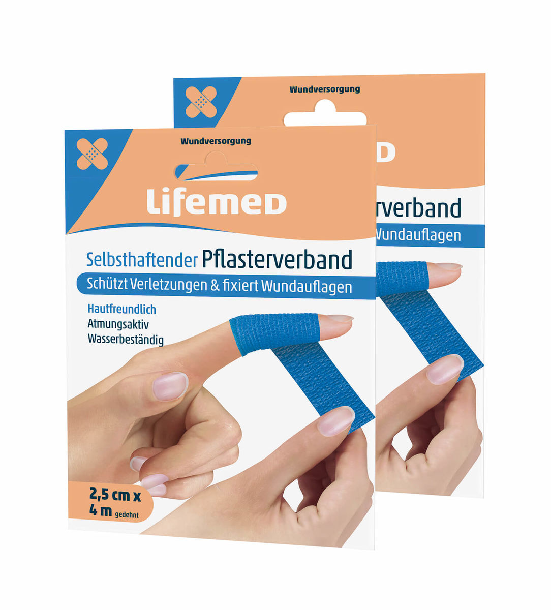 Image of Lifemed 2 Selbsthaftende Pflasterverbände 4 m x 2,5 cm bei nettoshop.ch