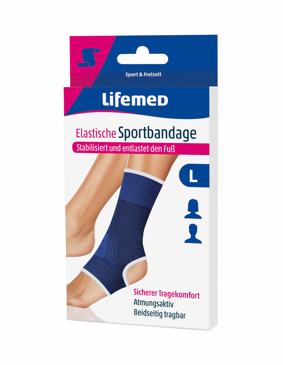 Image of Lifemed Elastische Sportbandage Fussgelenkschutz Grösse L bei nettoshop.ch