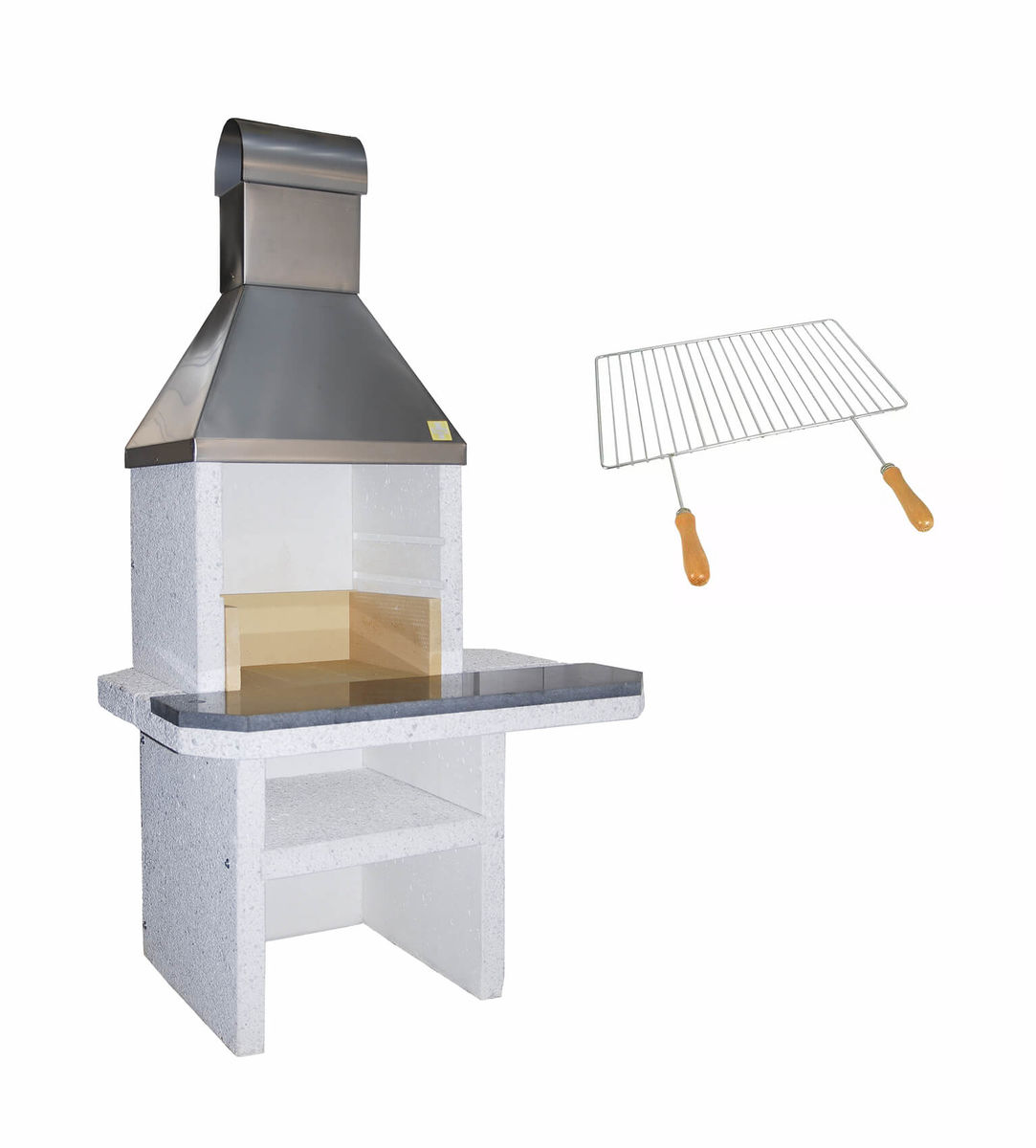 Image of Nouvel Bianco Granit Cheminée inkl. Einschieberost 52 x 37cm bei nettoshop.ch