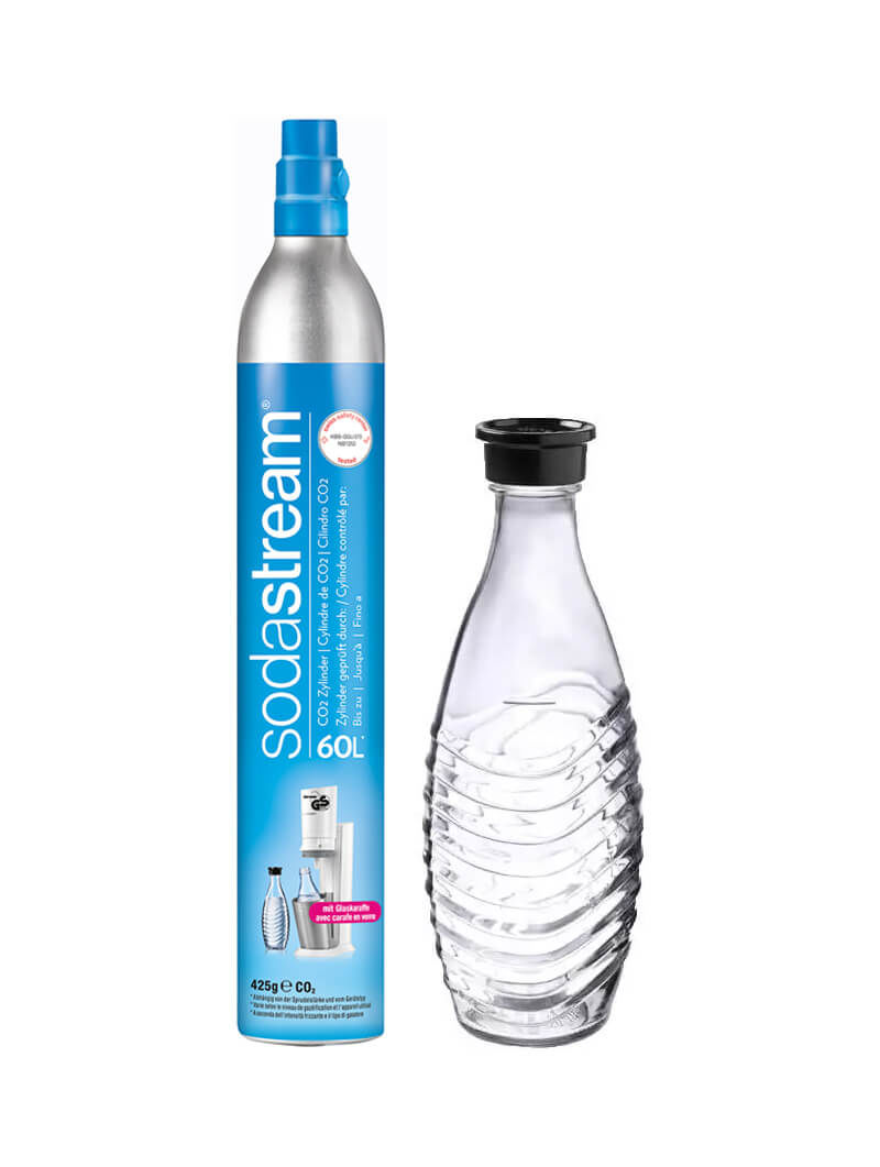 Image of Sodastream 1xCO2 Zylinder 60L inkl.1Glaskaraffe 615ml Drehverschluss bei nettoshop.ch