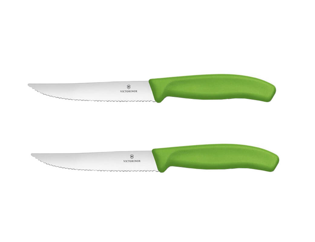 Image of Victorinox Steakmesser 1 Stück Silber/Grün 2er Set bei nettoshop.ch