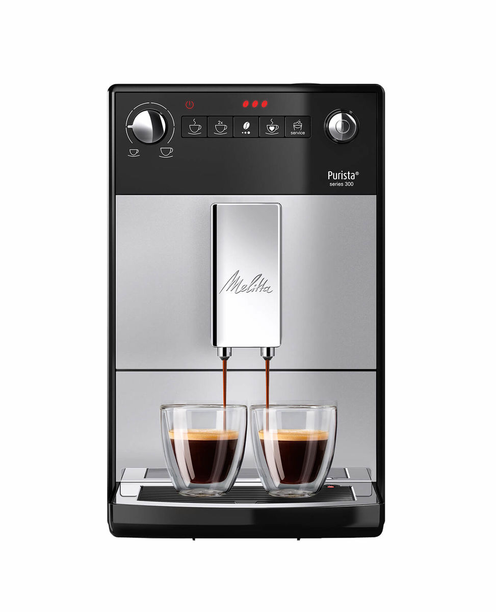 Image of Melitta Purista Series 300 Kaffeemaschine Vollautomat silber-schwarz bei nettoshop.ch