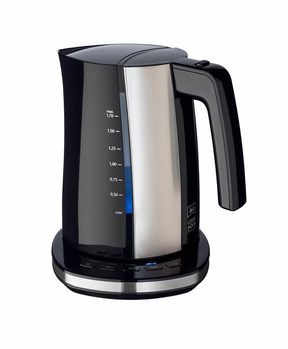 Image of Melitta Look Aqua DeLuxe Wasserkocher schwarz-silber bei nettoshop.ch