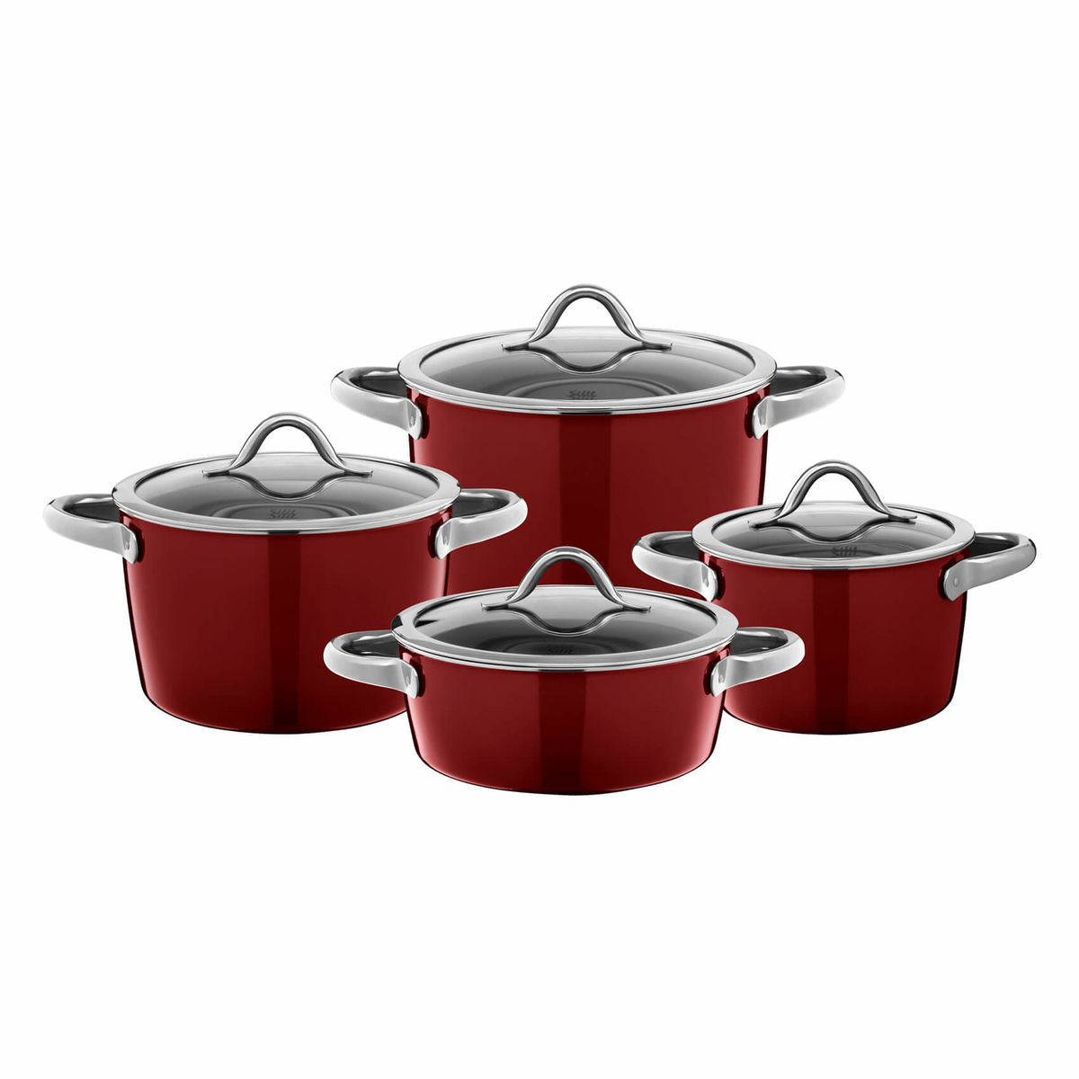 Image of Silit Vitaliano Topf-Set 4-teilig rot bei nettoshop.ch