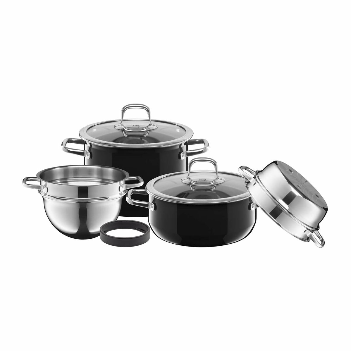 Image of Silit Compact Topf-Set 4-teilig schwarz bei nettoshop.ch