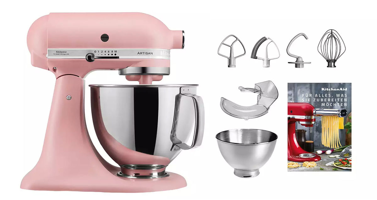 Image of KitchenAid KSM200 Küchenmaschine Swiss Edition altrosa bei nettoshop.ch