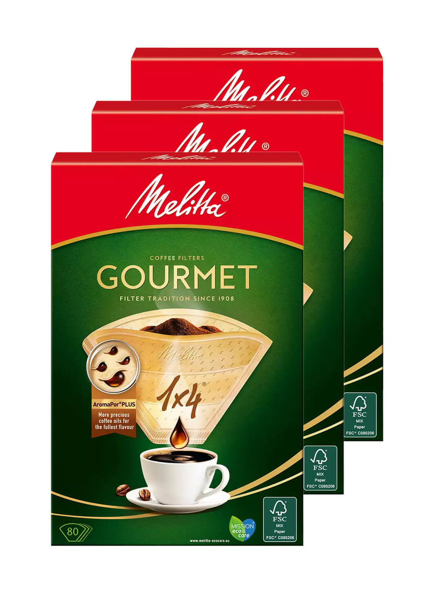 Image of Melitta Filtertüten Gourmet 1x4 / 80 Set Zubehör bei nettoshop.ch