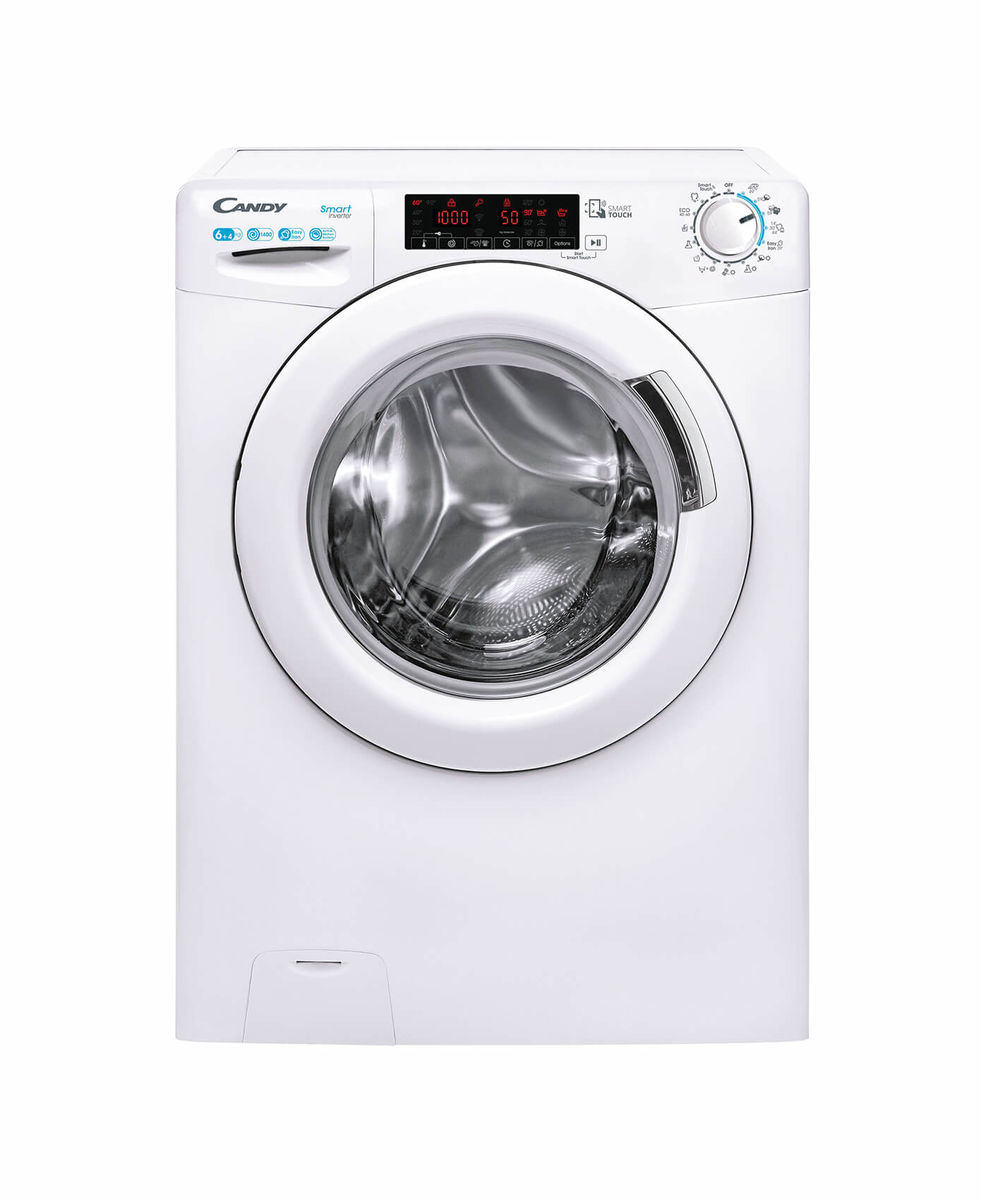 Image of Candy CSWS4464TWME/2-S Slim Waschtrockner Kombigerät weiss links bei nettoshop.ch