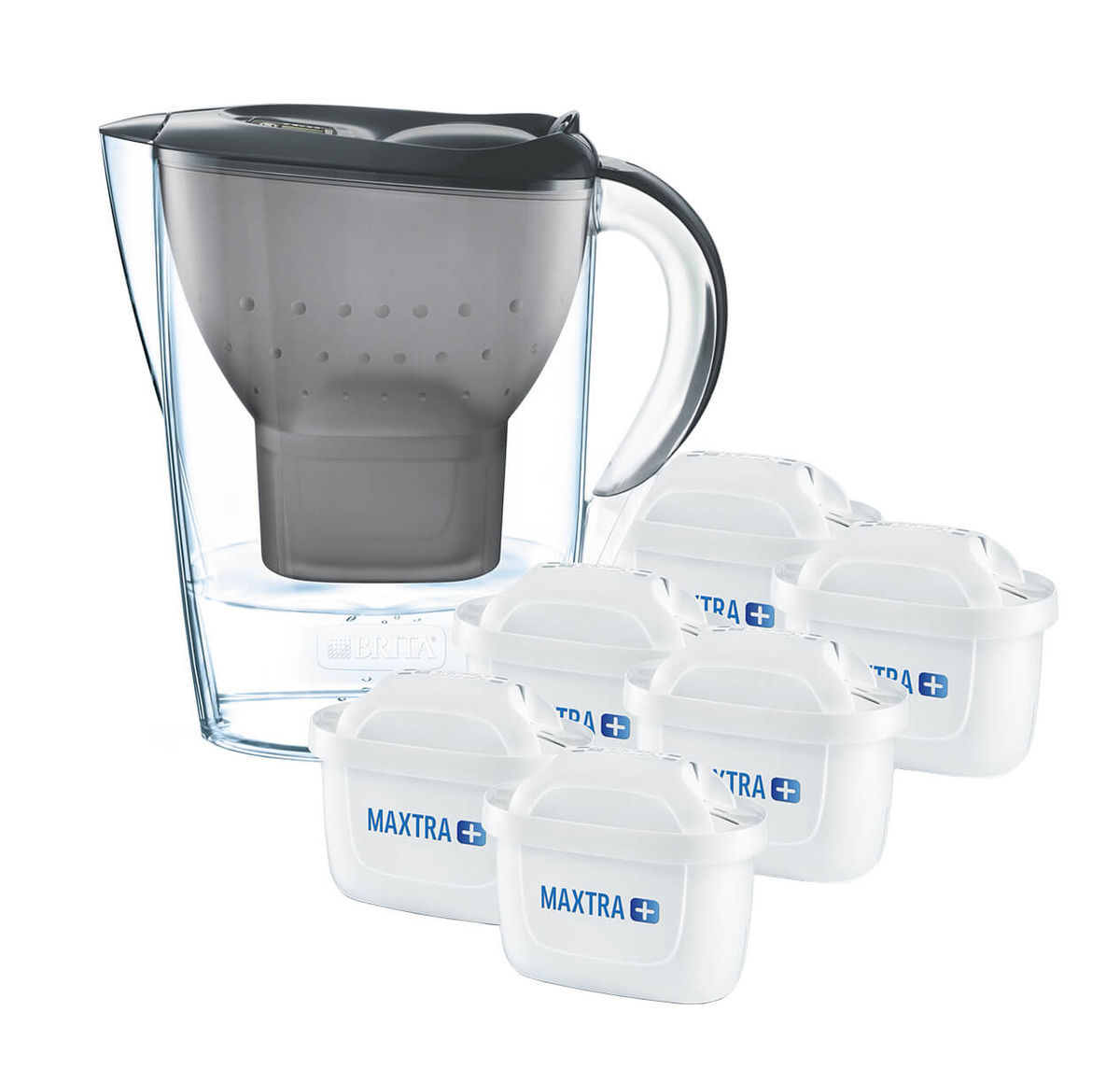 Image of Brita Marella Wasserfilter graphit inkl. 6 Maxtra+ bei nettoshop.ch