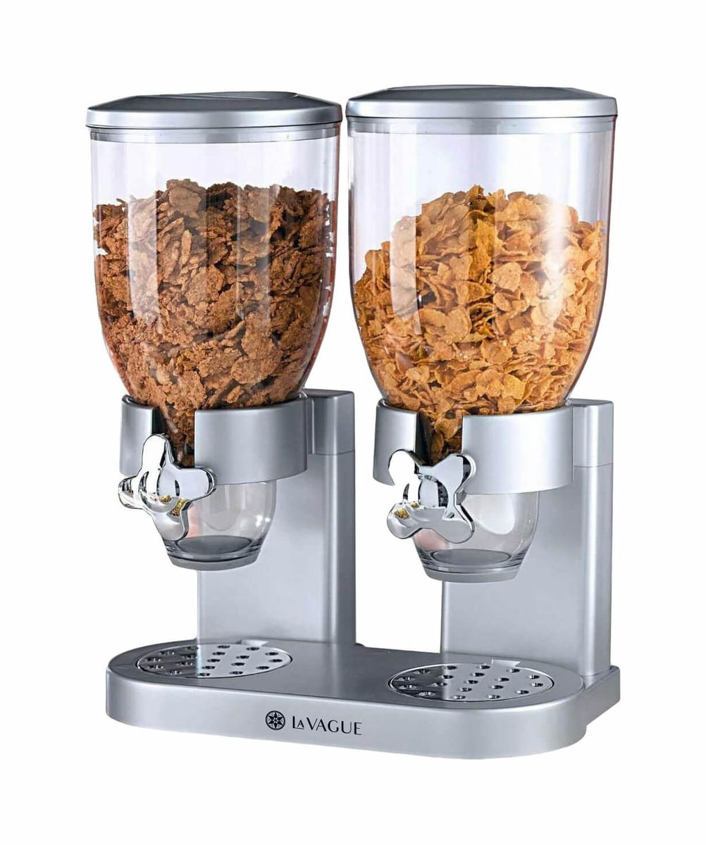 Image of La Vague MIAM Doppelter Cerealienspender silber bei nettoshop.ch
