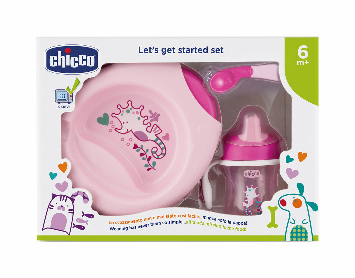 Image of Chicco Mahlzeit Geschenk-Set 6m+ rosa bei nettoshop.ch