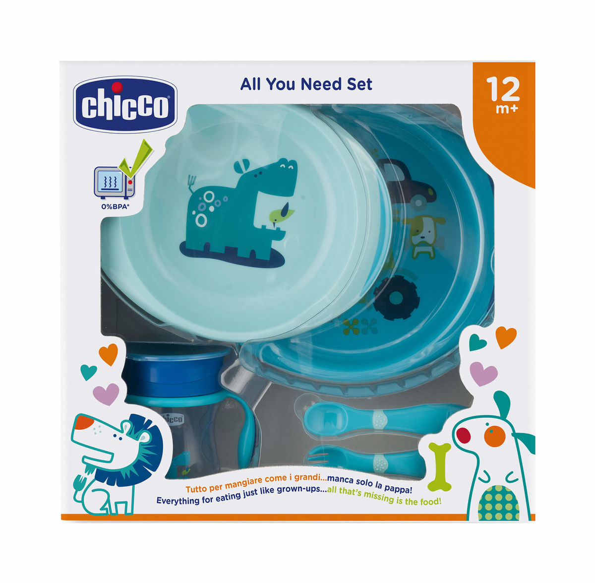 Image of Chicco Mahlzeit Geschenk-Set 12m+ blau bei nettoshop.ch