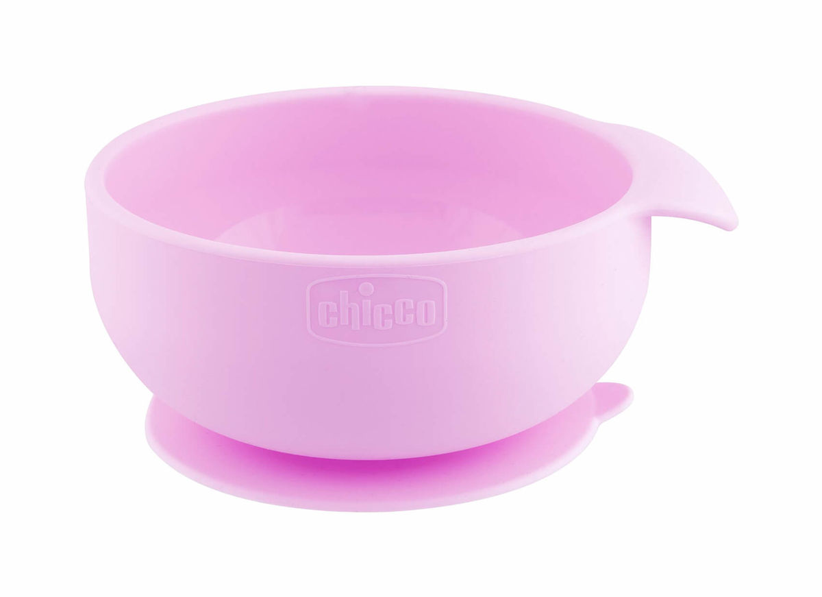 Image of Chicco Girl Silikonschale mit Saugfuss 6m+ rosa bei nettoshop.ch