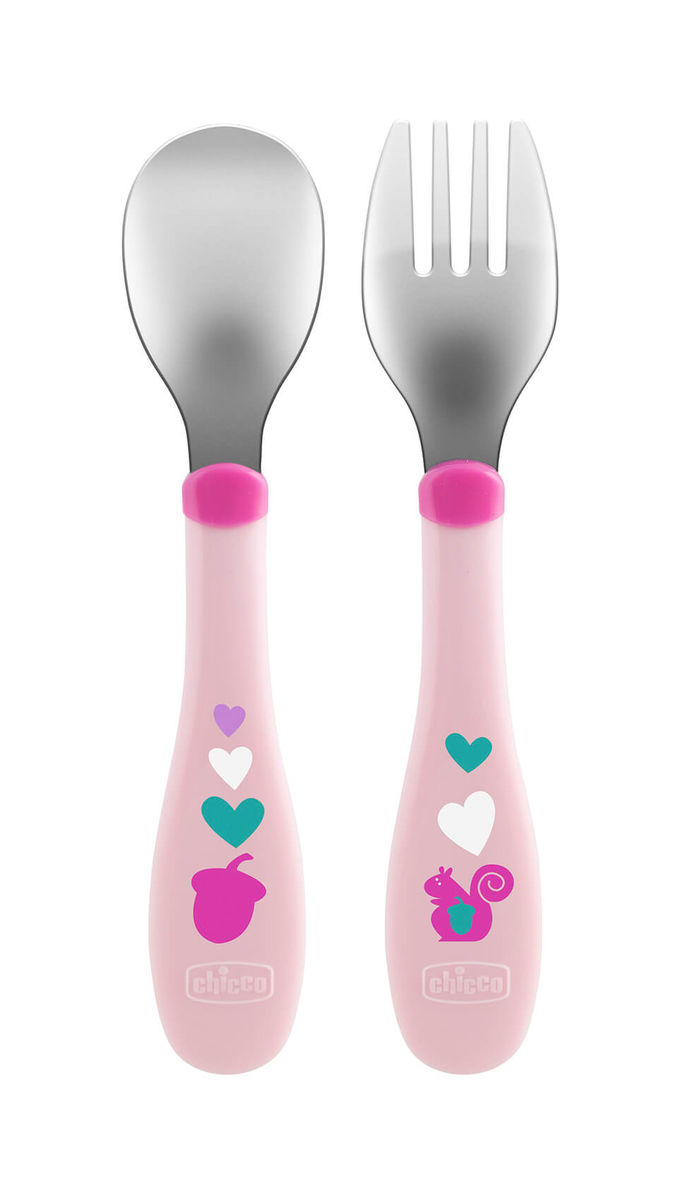 Image of Chicco Girl Erstes Edestahlbesteck-Set bei nettoshop.ch