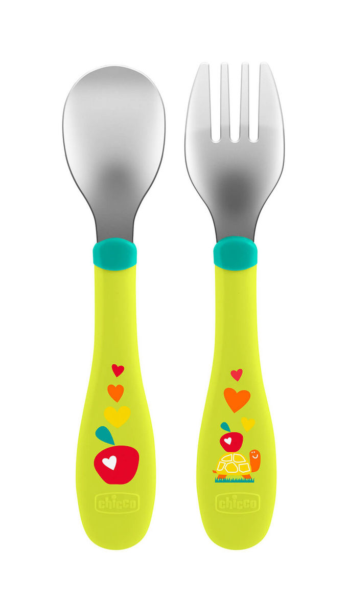 Image of Chicco Neutral Erstes Edestahlbesteck-Set 18m+ bei nettoshop.ch