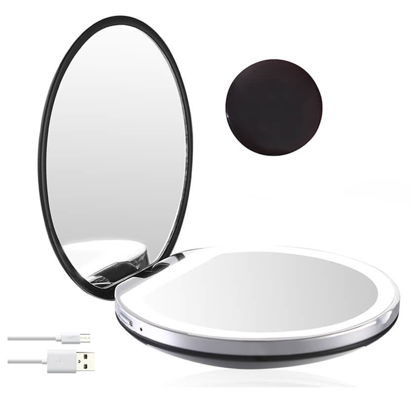 Image of Ailoria MAQUILLAGE Taschenspiegel mit LED schwarz bei nettoshop.ch