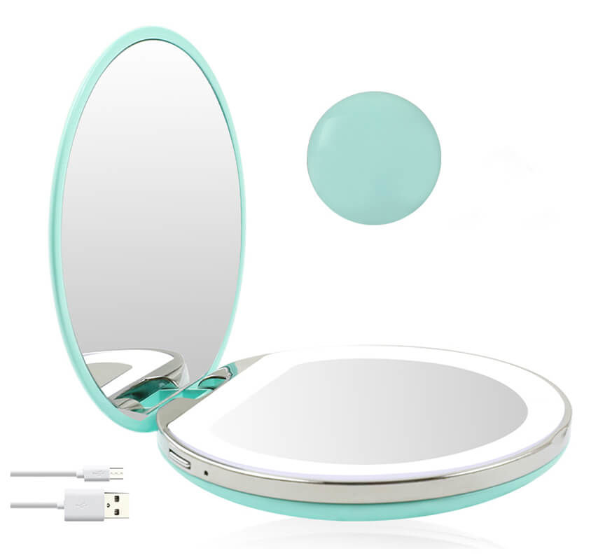 Image of Ailoria MAQUILLAGE Taschenspiegel mit LED türkis bei nettoshop.ch
