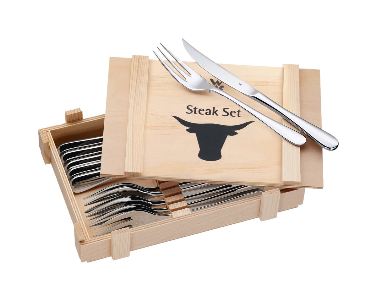 Image of WMF Steakbesteck-Set 12-teilig in Holzkiste bei nettoshop.ch