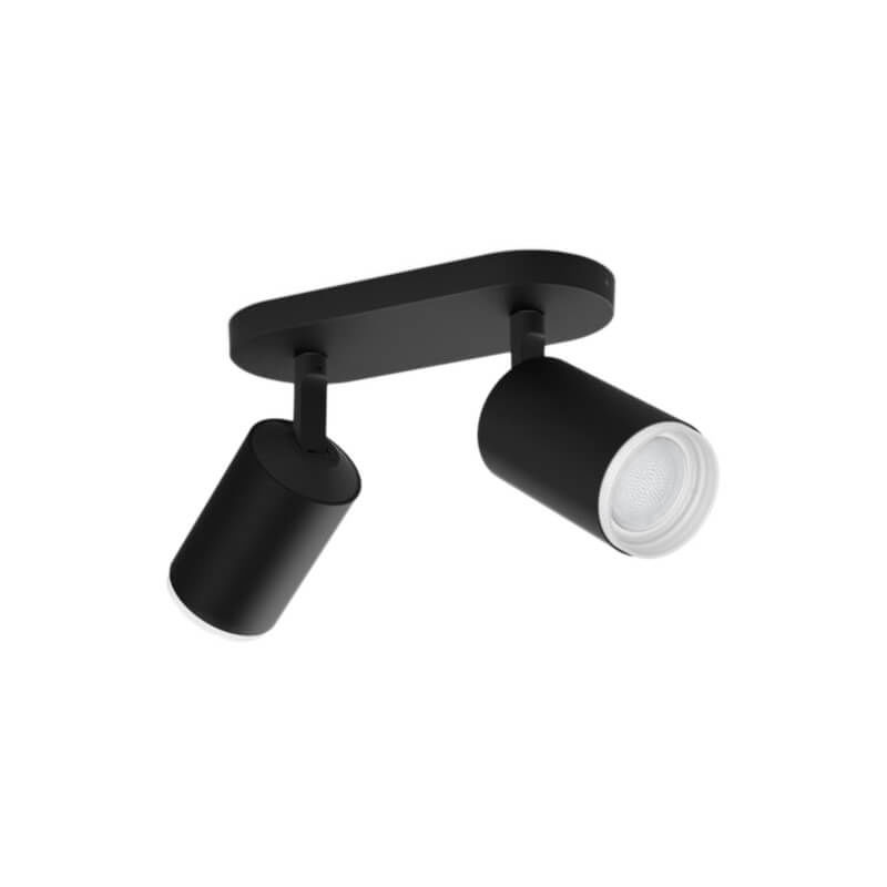 Image of Philips Hue White & Col, Amb, Fugato Spot 2 flg, schwarz 2 x 350lm bei nettoshop.ch