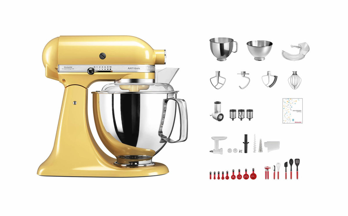 Image of Kitchenaid KSM200 Swiss Anniversary Set Küchenmaschine pastellgelb bei nettoshop.ch