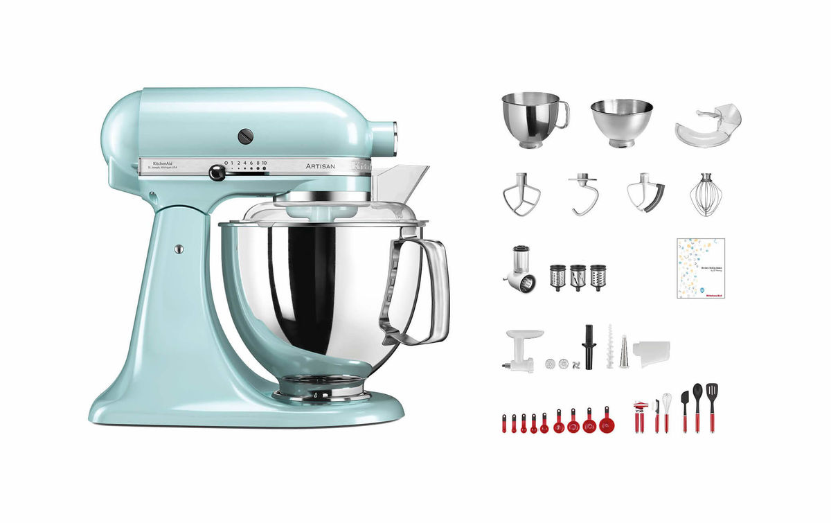 Image of Kitchenaid KSM200 Swiss Anniversary Set Küchenmaschine eisblau bei nettoshop.ch
