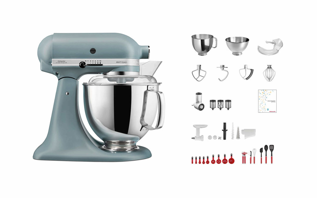 Image of Kitchenaid KSM200 Swiss Anniversary Set Küchenmaschine graublau bei nettoshop.ch