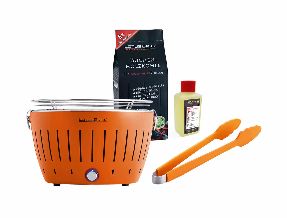 Image of LotusGrill Original Ø 32cm Mandarinorange inkl.Grillzubehör bei nettoshop.ch