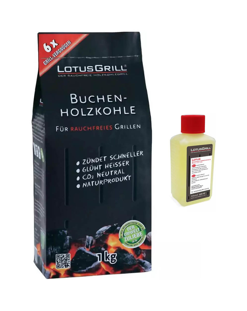 Image of LotusGrill Holzkohle 1 kg & Brennpaste 200 ml bei nettoshop.ch