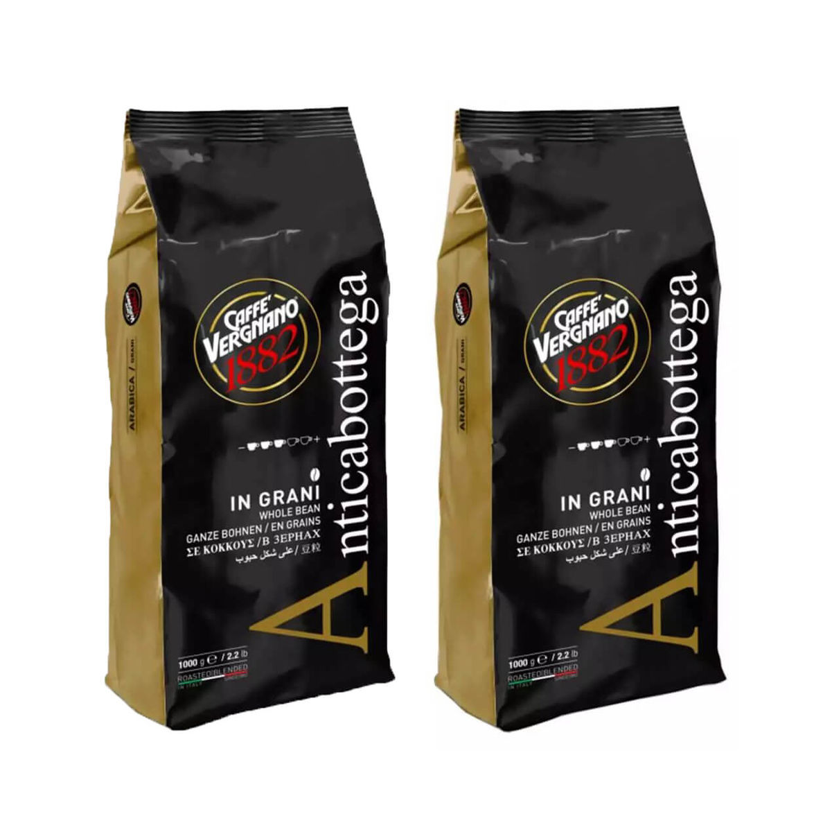 Image of Vergnano 2x Antica Bottega Kaffeebohnen 1kg bei nettoshop.ch