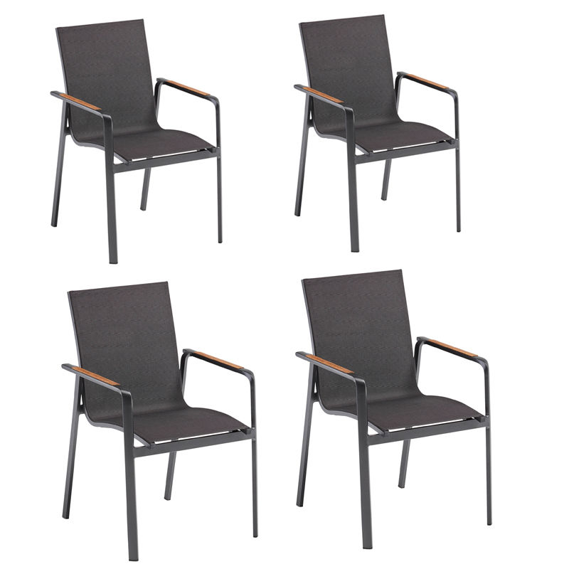 Image of Kettler Diamond 4er Set Stapelsessel anthrazit/charcoal bei nettoshop.ch