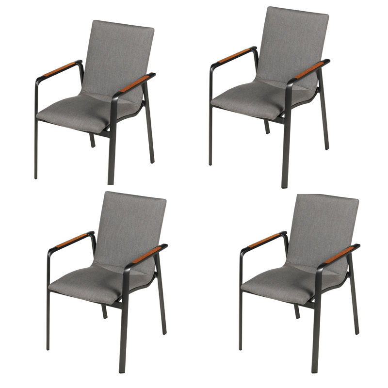 Image of Kettler Diamond 4er Set Stapelsessel anthrazit/sooty bei nettoshop.ch