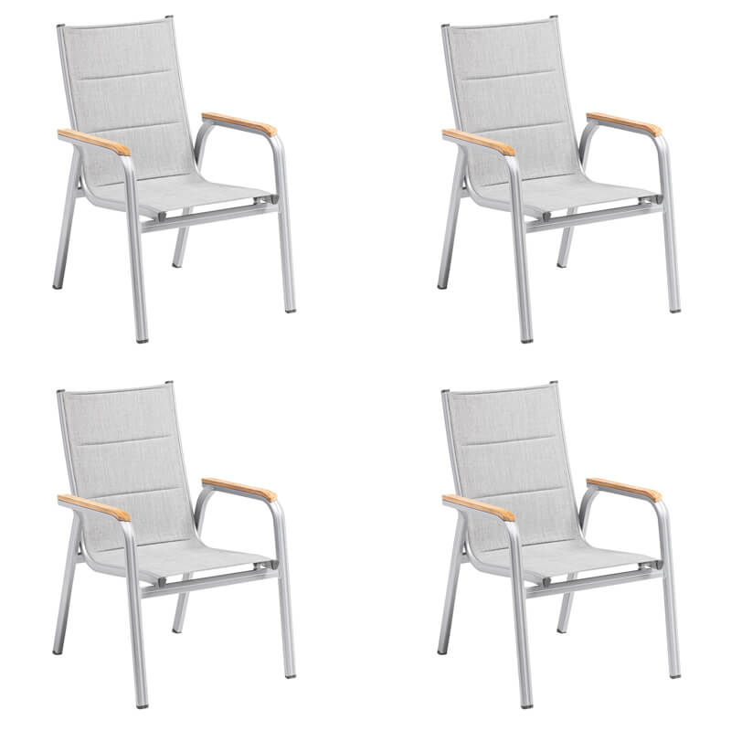 Image of Kettler Granada Padded 4er Set Stapelsessel bei nettoshop.ch